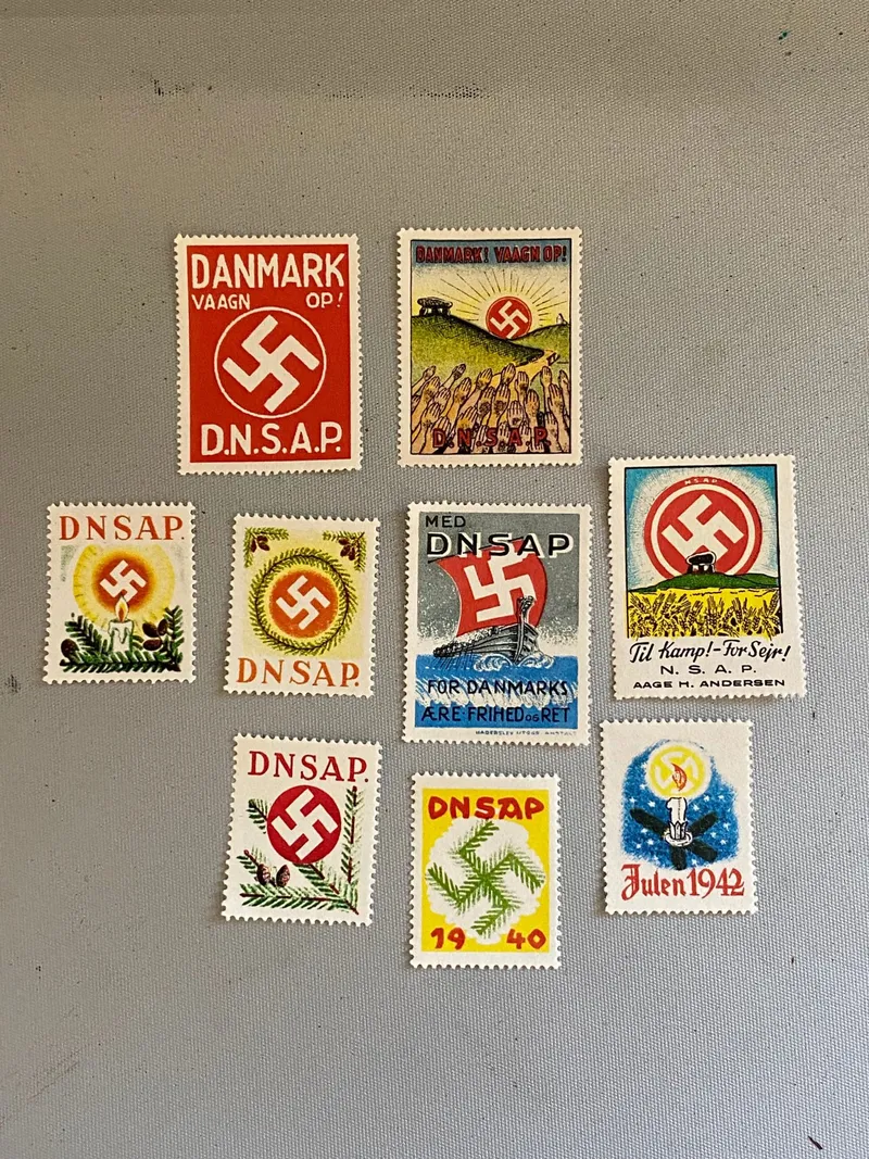 Tyske DNSAP mærker - antageligvis genoptryk(?)
