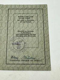 Originalt SS Führerschein - driver's license