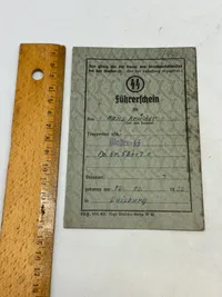 Originalt SS Führerschein - driver's license
