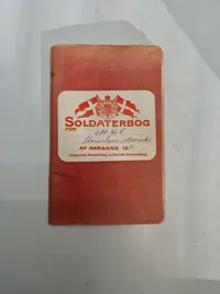 Original dansk soldater bog (indkaldt 1939)