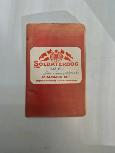 Original dansk soldater bog (indkaldt 1939)