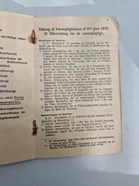 Original dansk soldater bog (indkaldt 1939)