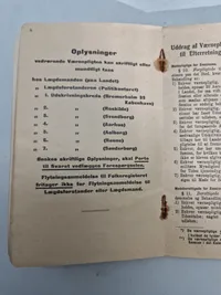 Original dansk soldater bog (indkaldt 1939)