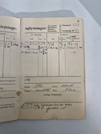 Original dansk soldater bog (indkaldt 1939)