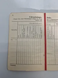 Original dansk soldater bog (indkaldt 1939)