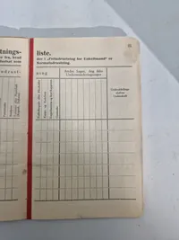 Original dansk soldater bog (indkaldt 1939)