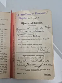 Original dansk soldater bog (indkaldt 1939)