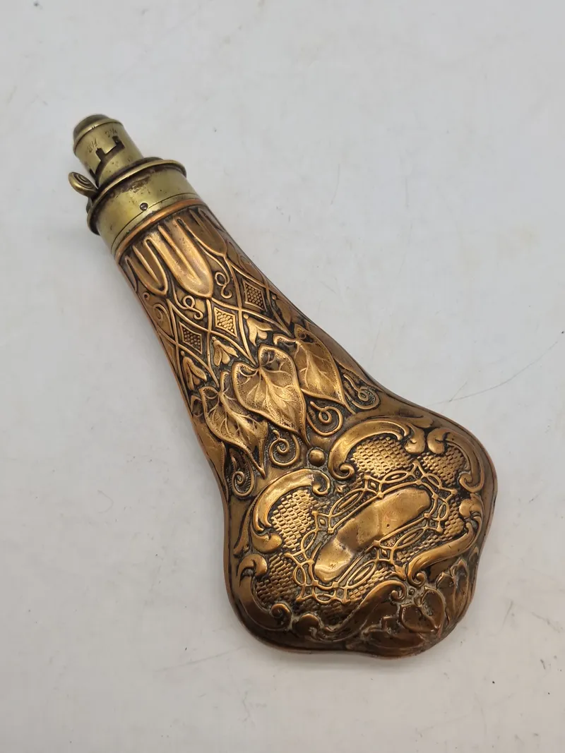 Veludført originalt Engelsk krudthorn - 1800 tallet