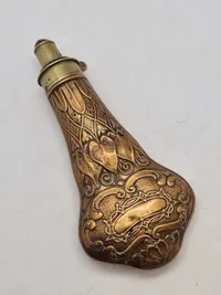 Veludført originalt Engelsk krudthorn - 1800 tallet