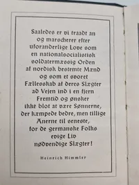 Sjælden original Waffen - SS lommekalender for danske frivillige - år 1945, komplet