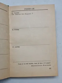 Sjælden original Waffen - SS lommekalender for danske frivillige - år 1945, komplet