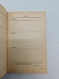 Sjælden original Waffen - SS lommekalender for danske frivillige - år 1945, komplet