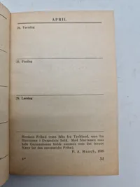 Sjælden original Waffen - SS lommekalender for danske frivillige - år 1945, komplet