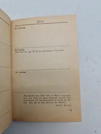 Sjælden original Waffen - SS lommekalender for danske frivillige - år 1945, komplet