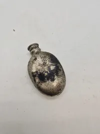 Original sjælden  Victorian Nickel Plated Brass Pocket Spittoon