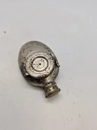 Original sjælden  Victorian Nickel Plated Brass Pocket Spittoon