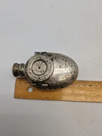 Original sjælden  Victorian Nickel Plated Brass Pocket Spittoon