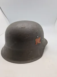 Original tysk M/42 hjelm - anvendt af modstandsbevægelsen