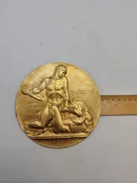 Theseus killing the Minotaur plague bronze