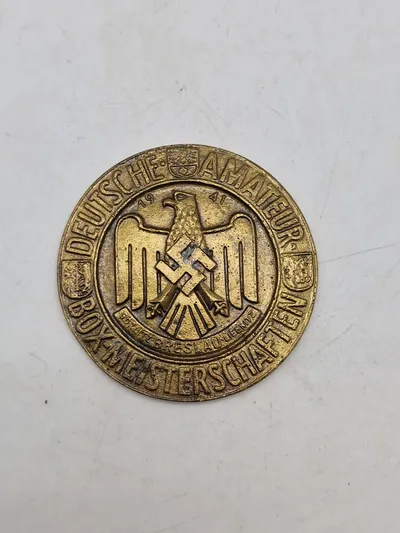 Original tysk badge for amatør boksning - ww2, jordfund