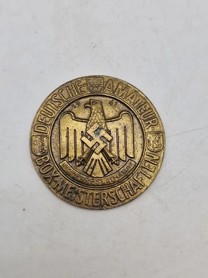 Original tysk badge for amatør boksning - ww2, jordfund