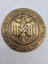 Original tysk badge for amatør boksning - ww2, jordfund