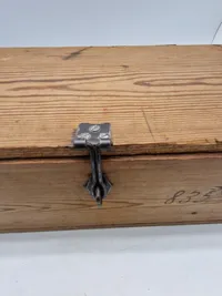 Original Navngiven soldater kasse fra Værløse lejern 1898