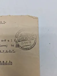 Original SS  feldpost kuvert sendt til Daanmark WW2