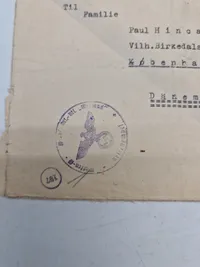 Original SS  feldpost kuvert sendt til Daanmark WW2
