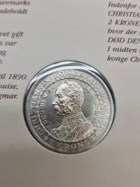 Original dansk tronskifte mønt af sølv