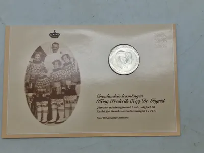 Original mønt fra Danmarksindsamlingen af sølv