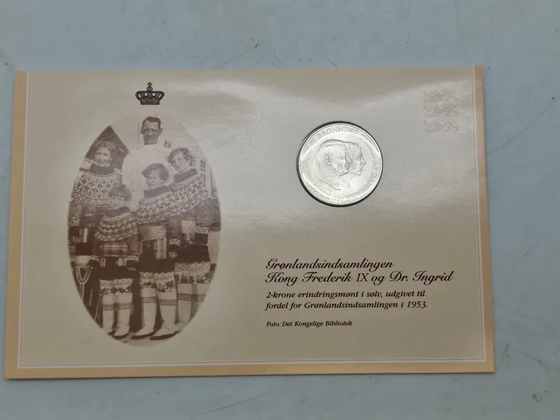 Original mønt fra Danmarksindsamlingen af sølv