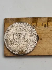 Original amerikansk Halfdollar af sølv fra 1964