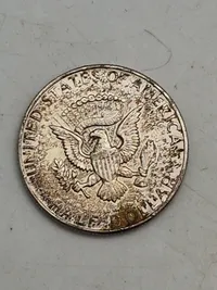 Original amerikansk Halfdollar af sølv fra 1964