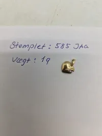 Originalt guldvedhæng af 14 k. guld - vægt 1 gram