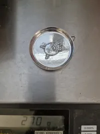 Original sølvplakette Hærens officersskole, Sterlingsølv 27 gram