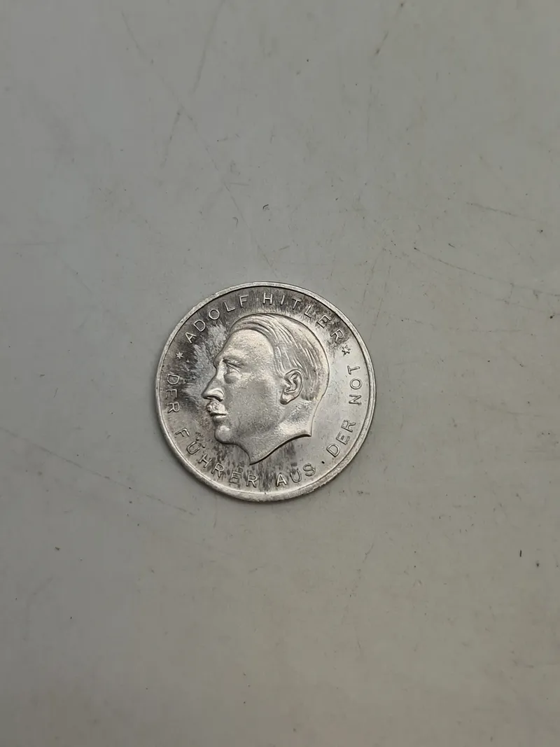 Sjælden original Adolf Hitler stemmemønt 1933
