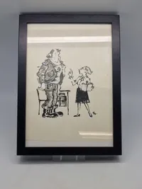 Original tegning af kurt Westergaard 1935-2021 ( Muhammed tegner )