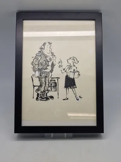 Original tegning af kurt Westergaard 1935-2021 ( Muhammed tegner )