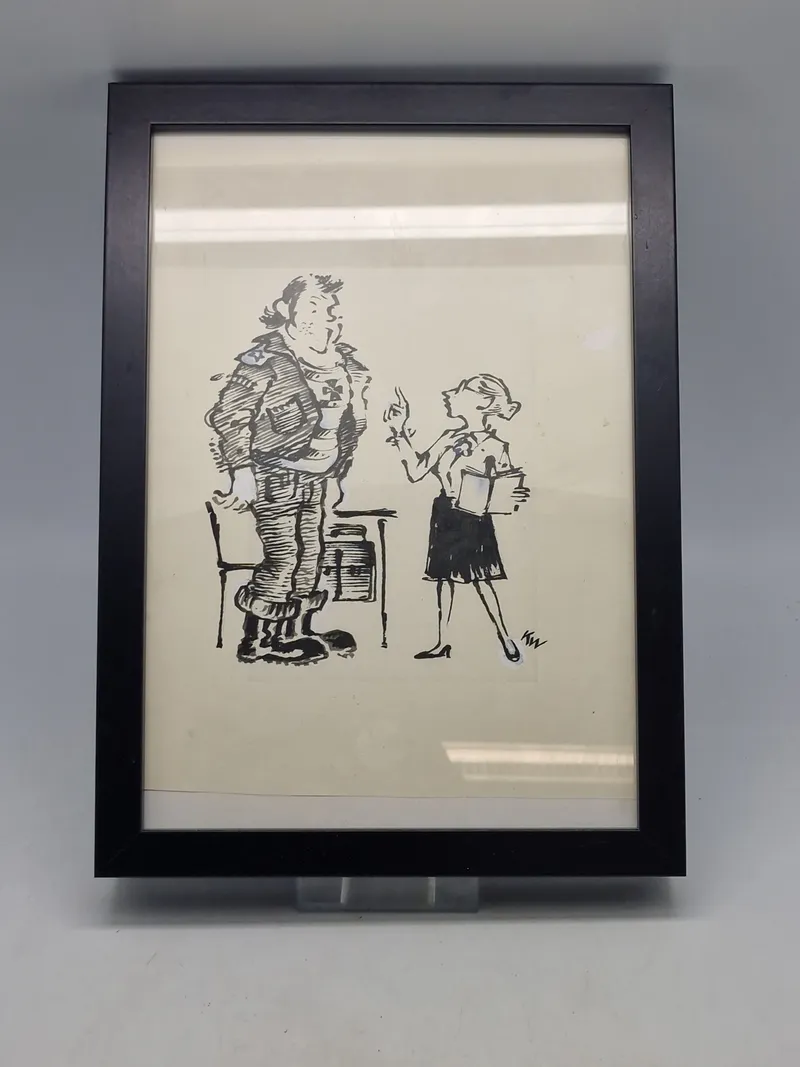 Original tegning af kurt Westergaard 1935-2021 ( Muhammed tegner )