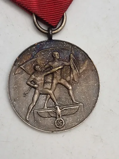 Original tysk 13 Martz 1938 medalje