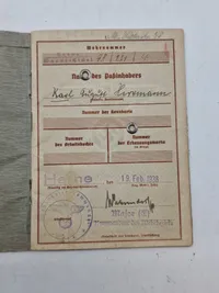 Originalt Heer Wehrpas, felt gerndarm