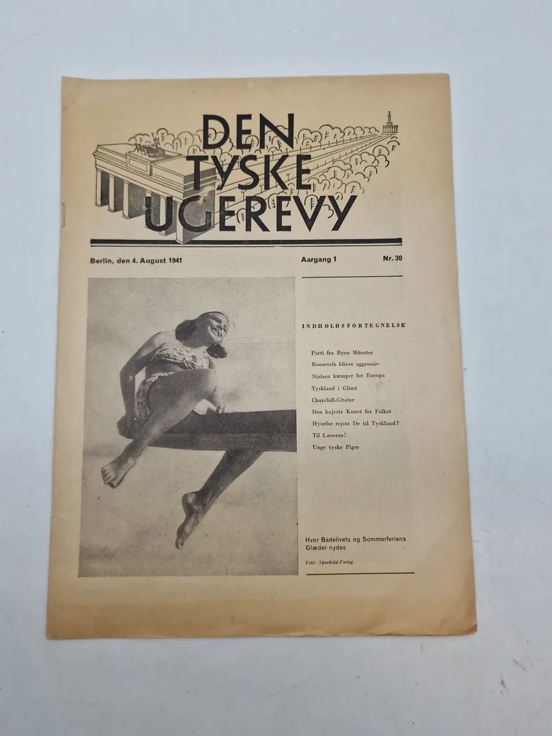 Originalt eks. af den tyske ugerevy - med frikorps Danmark