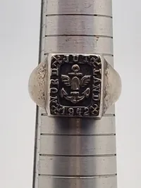 Ekstremt sjælden ring  Tysk ring for Kyst artilleri i Nord Jylland 1942. af sølv