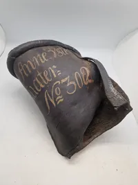 Original 18 tals branspand i læder, til renovering