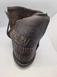 Original 18 tals branspand i læder, til renovering