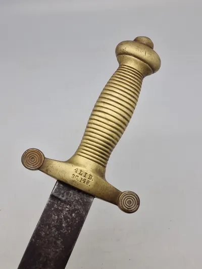 Originalt sidevåben for fodfolk model 1854 - stemplet 4 Linje Battalion, 3 kompagni