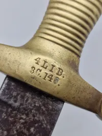 Originalt sidevåben for fodfolk model 1854 - stemplet 4 Linje Battalion, 3 kompagni