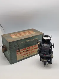 WW2 Royal Air Force, Air Ministry Stamped, Wooden boxed Astro Compass Mk.II