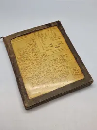 Original FDM automobil mappe med kort over dk ca 1920